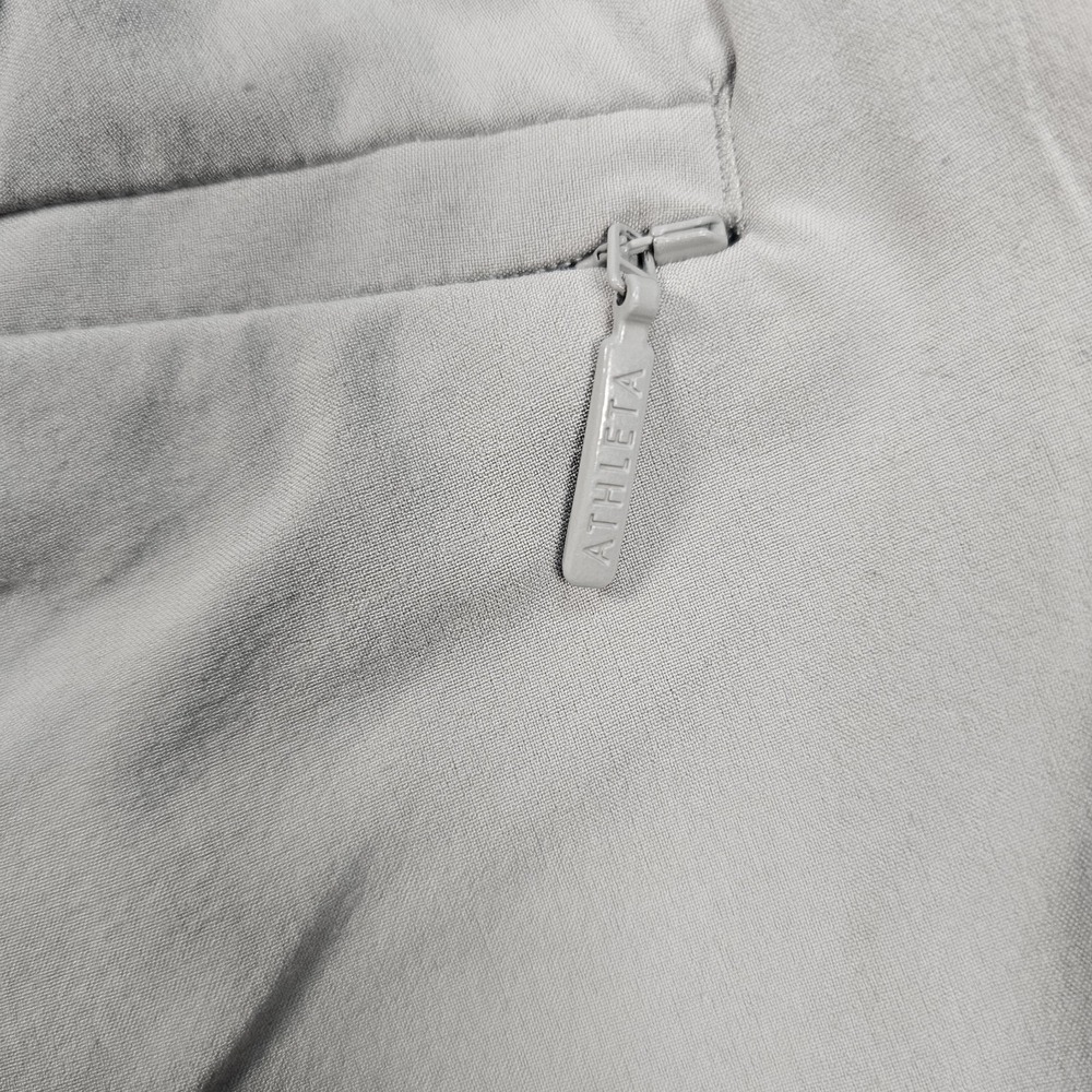 Athleta Women's Pants Size 6 Gray Stretch Pull On Zip‎ Pocket Ankle Slit - Picture 8 of 11